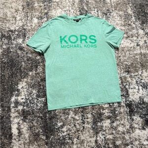 Michael Kors KORS Green Logo Tee Size Medium